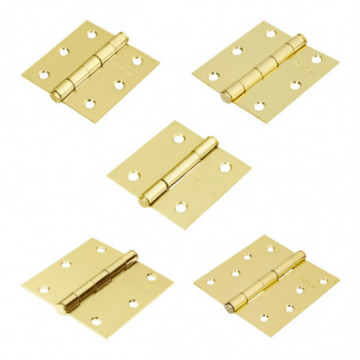 2 in Brass-plated steel square hinge
