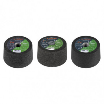 Abrasive cup 3-5/32in 36 grit