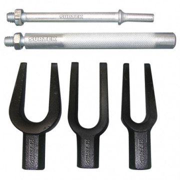 Set of spreader forks and accessories