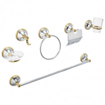 Bathroom Accessories Set with Glass