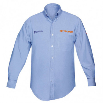 Blue long-sleeve men's shirt size L