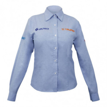 Blue long-sleeved women's shirt size m