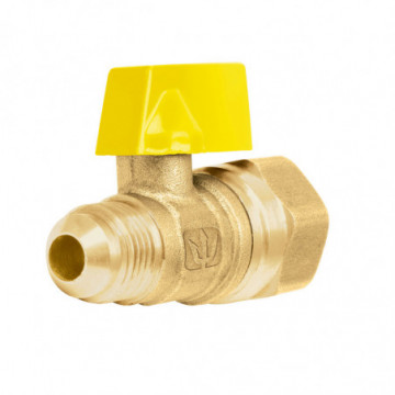 Brass gas control valve