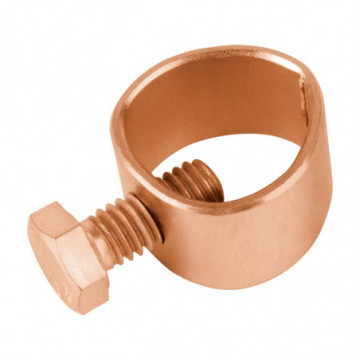 Copper-coated steel connector for ground rod
