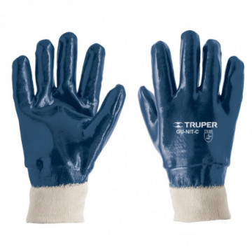 Cotton gloves coated with nitrile