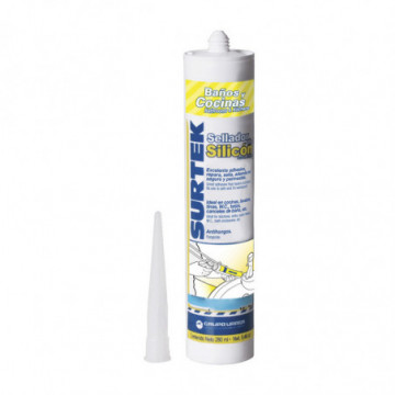 White silicone for bathrooms and kitchens 280 ml