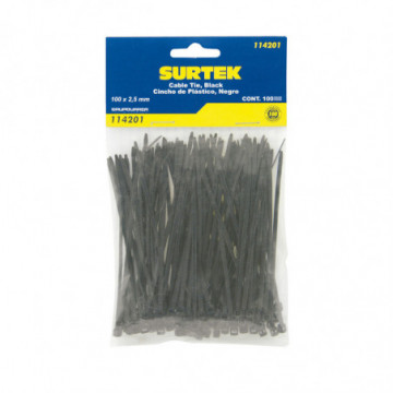 Plastic cable tie 100 x 2.5mm 100 pieces black