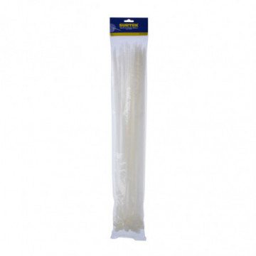 Plastic cable tie 400 x 7.6mm white (50 pieces)