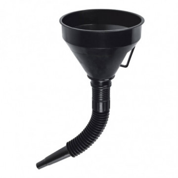 Flexible plastic funnel with 5" filter
