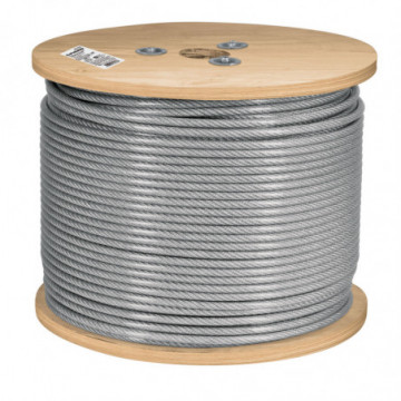 Flexible steel cable 3/16in PVC coated 7X7