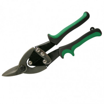 Right cut tin snips with textured plastisol coated handle