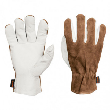 Goat leather gloves with back cover