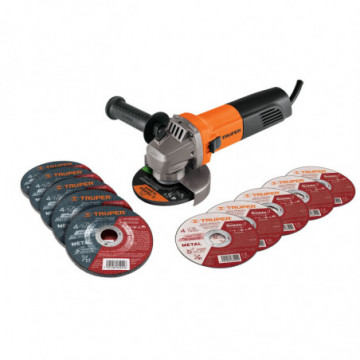 Grinder 4-1/2" 850W C/5 cutting discs and 5 roughing