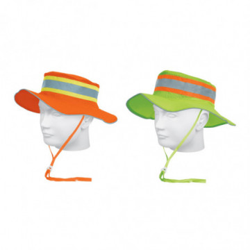 High visibility hat with reflector