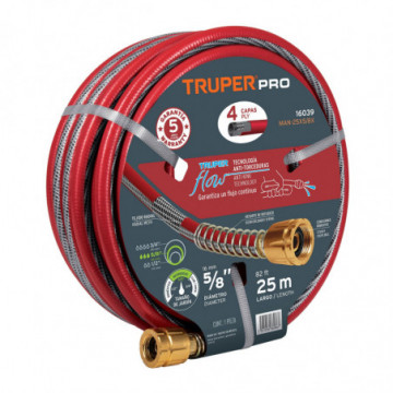 Hose 5/8" Super reinforced 4 layers 20 m connections metal