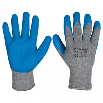 Latex coated polyester gloves
