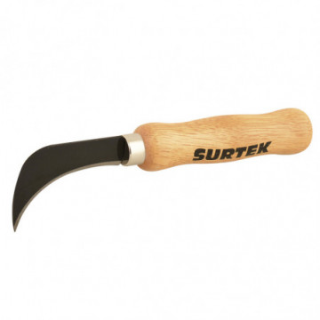 8" linoleum knife with wooden handle