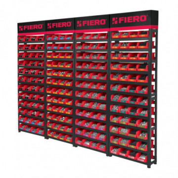 Modular screw rack with 192 drawers