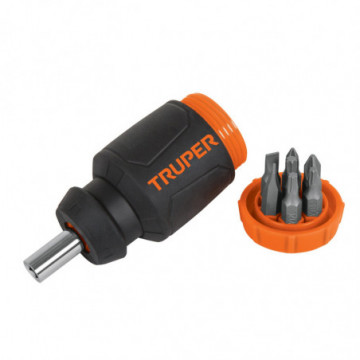 Multi-bit stubby screwdriver