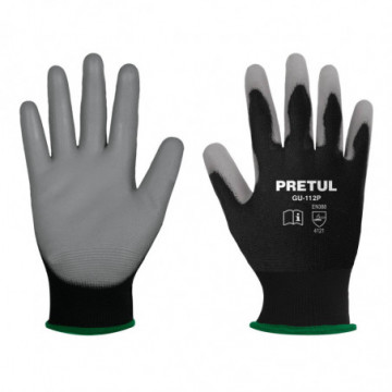 Nylon gloves coated with polyurethane