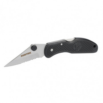 Folding knife with 1 stainless steel blade with plastic body