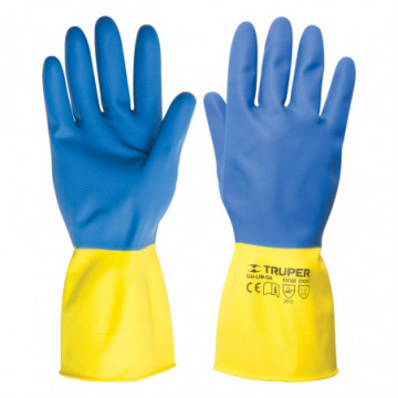 Reinforced latex gloves for cleaning