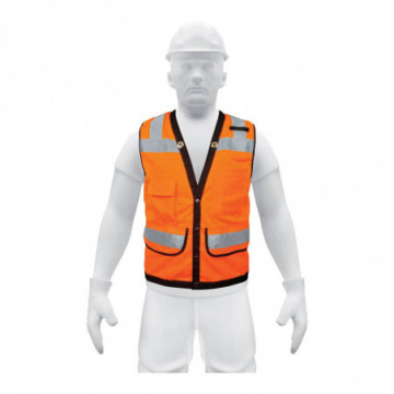 Reinforced safety vest orange