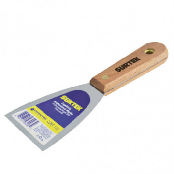 Rigid spatula wooden handle 1"