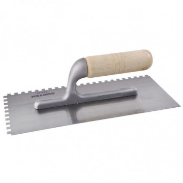 Professional trowel with wooden handle 11" x 5" 6 square rivets