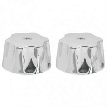Set of 2 Manerales for Washbasin and Sink Metallic