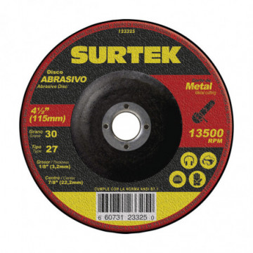 Type 27 Metal Abrasive Disc 4-1/2" x 1/8" Extra Heavy Duty