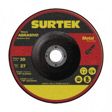 Type 27 Abrasive Disc for Metal 7" x 1/8" Extra Heavy Duty