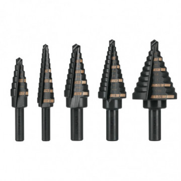 Step drill bit black oxide 3/16in to 1/2in