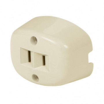 Surface mount duplex grounded receptacle
