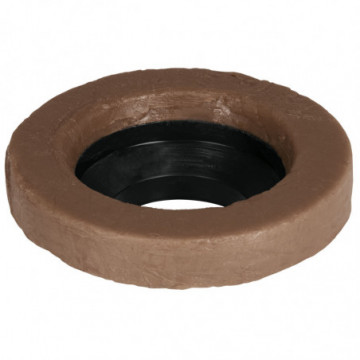 Toilet bowl wax ring with flange