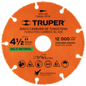 Tungsten carbide disc 4-1/2" 