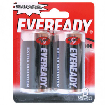 Eveready D brand Zinc-Carbon battery with 2 pieces