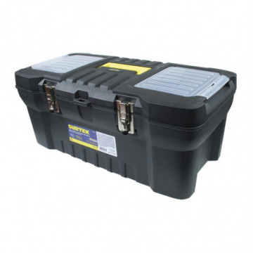 Plastic tool box with metal clasps 24"