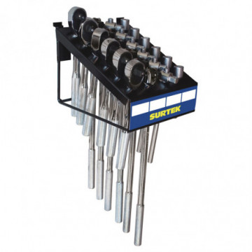 Dispenser with 24 1/2" Sockets and Hand Accessories