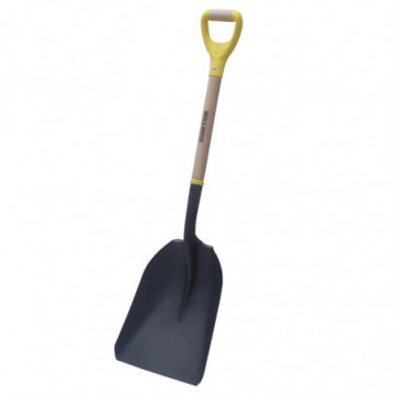 Professional charcoal shovel with wooden handle and contractor grip handle