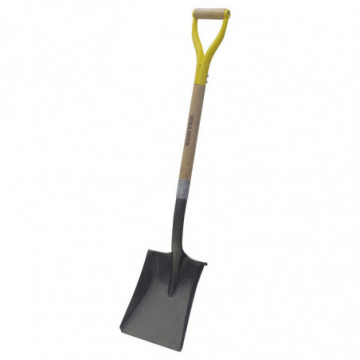 Industrial square shovel with wooden handle and metallic" Y" grip