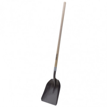 Industrial charcoal shovel with long wooden handle without handle