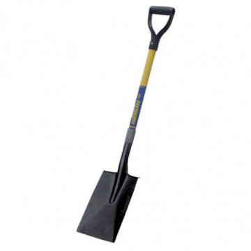 Industrial scarf shovel with fiberglass handle and plastic grip