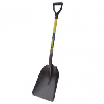 Industrial charcoal shovel with fiberglass handle and plastic handle
