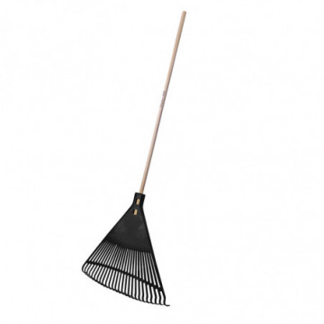 Black plastic garden broom 26 teeth