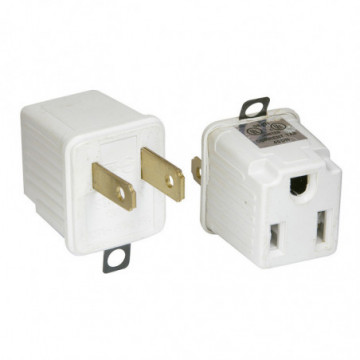 2 pieces grounding to polarized plug adapter