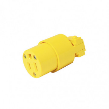 Shielded contact with grounded plastic clamp 15A 127V