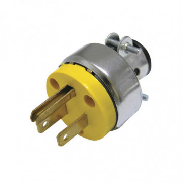 Armored Plug with Grounded Clamp 15A 127V