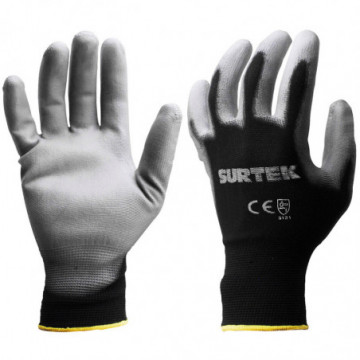Nylon gloves with polyurethane coating