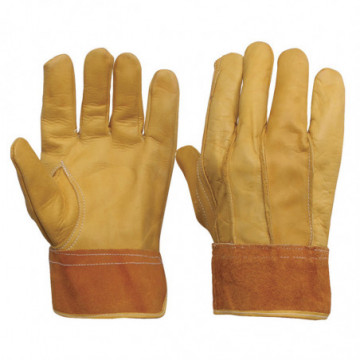 Short cowhide operator gloves